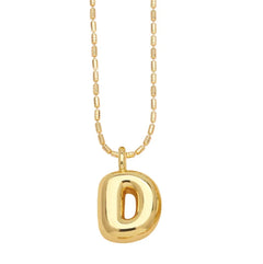 Gold-Plated 26-Letter Pendant Necklace – Hip Hop Clavicle Chain