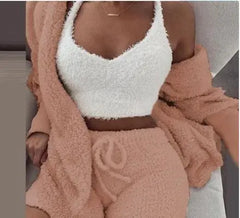 3-Piece Women's Plush Loungewear Set