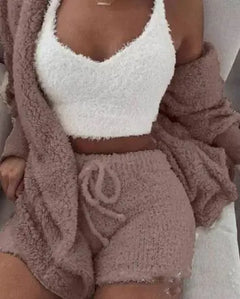 3-Piece Women's Plush Loungewear Set