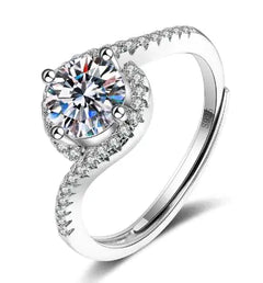 Female Imitation Moissan Diamond Ring