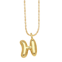 Gold-Plated 26-Letter Pendant Necklace – Hip Hop Clavicle Chain