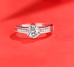 Female Imitation Moissan Diamond Ring