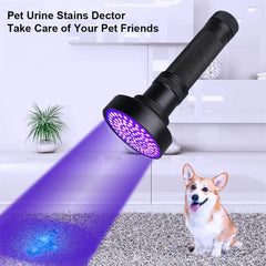 UV Ultraviolet Light 100 LED Flashlight BlackLight 395nM Inspection Lamp Torch