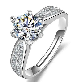 Female Imitation Moissan Diamond Ring