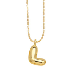 Gold-Plated 26-Letter Pendant Necklace – Hip Hop Clavicle Chain